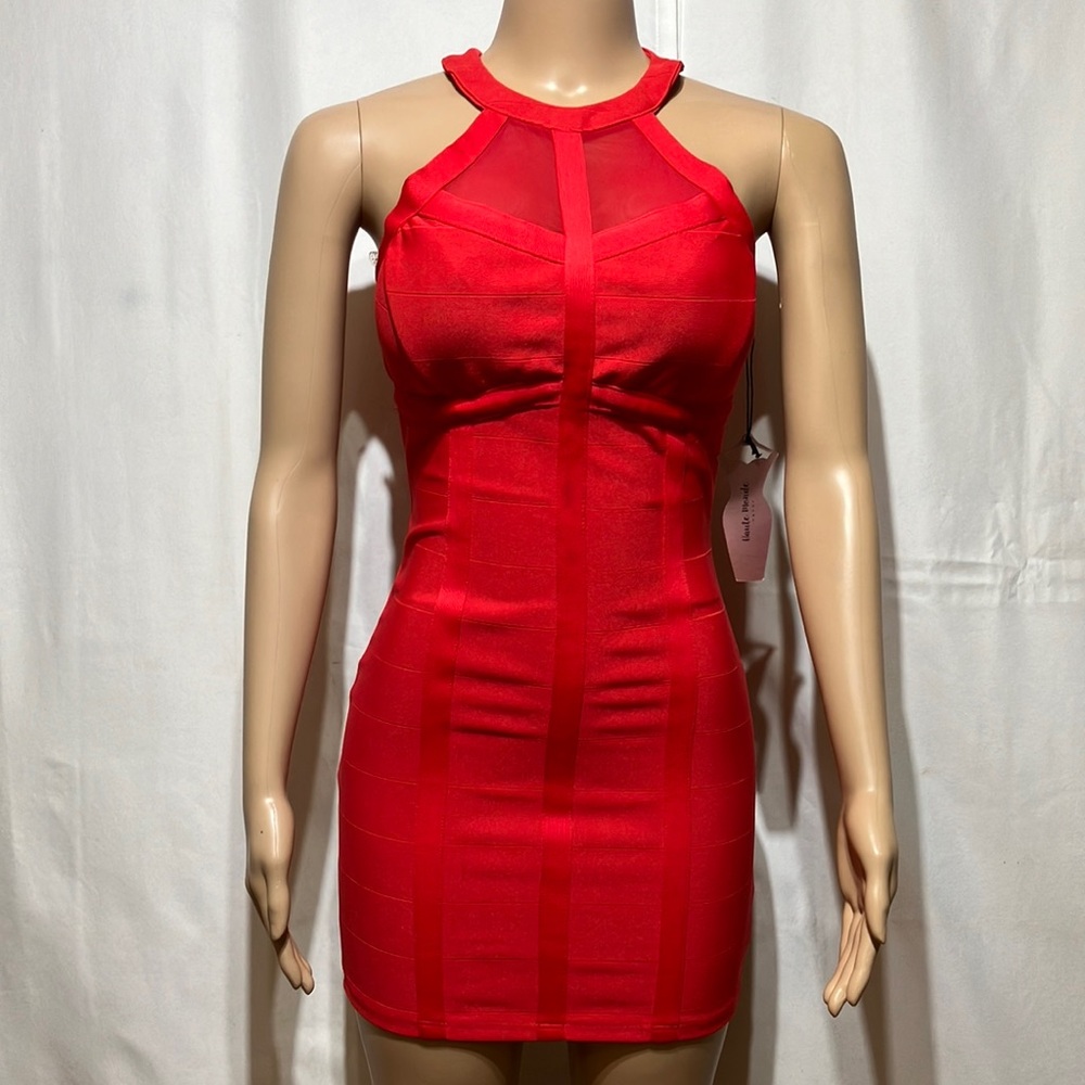 Red Sleeveless Bodycon Dress